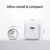 شاحن جوي روم PD صغير ذكي سريع بقدرة 25 واط مع كابل USB-C - أسود