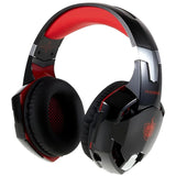 KOTION EACH G2000BT Stereo Gaming Headset Noise Cancelling Over Ear Headphones with Detachable Mic - Red