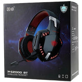 KOTION EACH G2000BT Stereo Gaming Headset Noise Cancelling Over Ear Headphones with Detachable Mic - Red