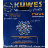 كابل KUWES SLIM CAT6A UTP نحاسي بنفسجي نقي بطول 305 متر
