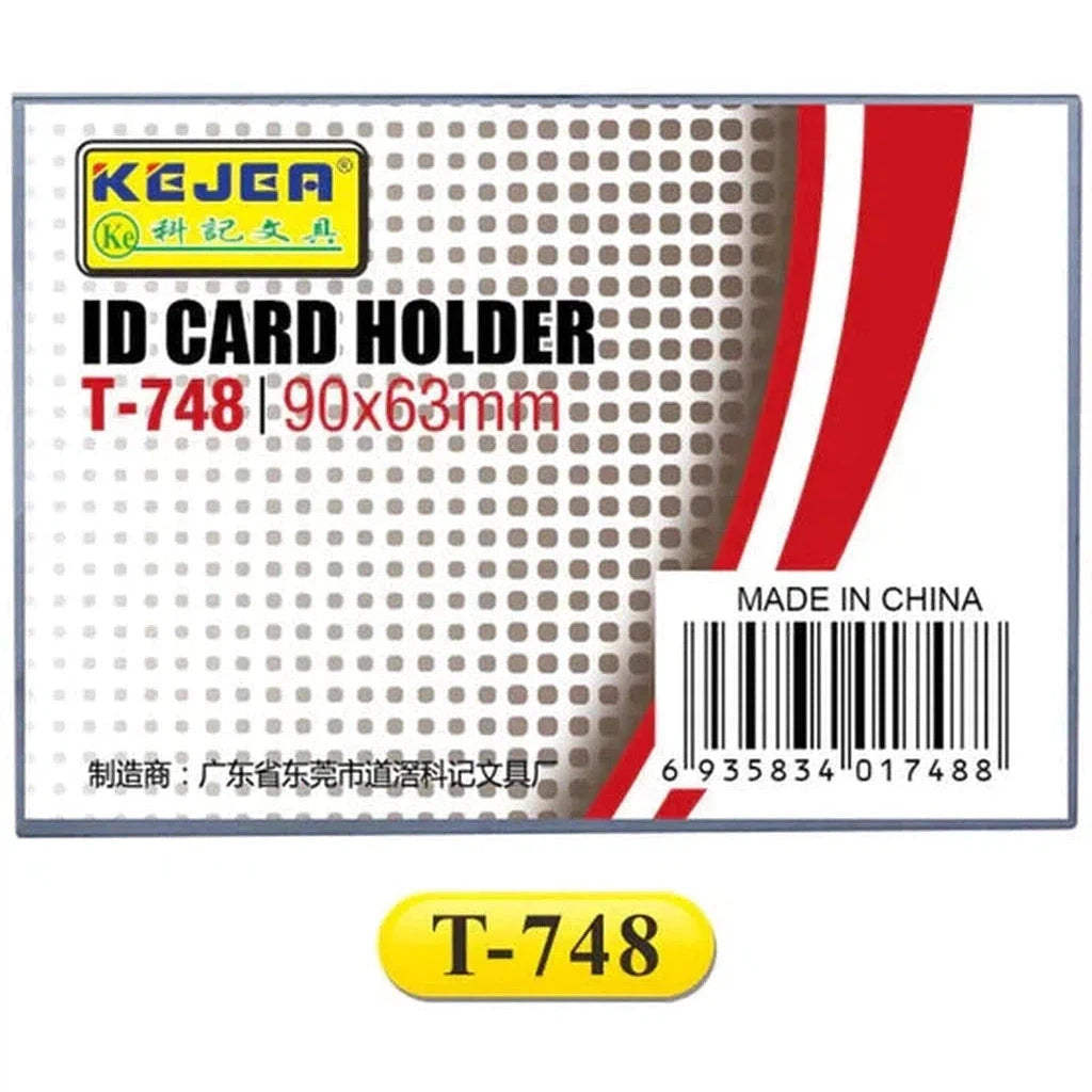 Kejea T-748 Id Card Holder 0.2Mm & 0.3Mm With Clip And Without Clip - Pack Of 50-Display Stands-Other-0.2mm With Clip-Star Light Kuwait