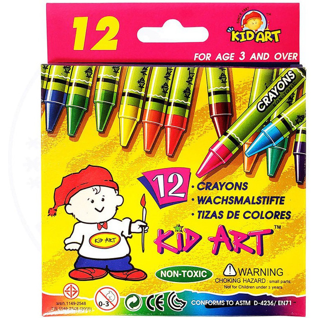 Kid Art Crayons Set Of 12-Drawing And Coloring-Other-Star Light Kuwait