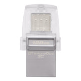 محرك أقراص فلاش Kingston Data Traveler Duo3C USB 3.0/3.1 + Type-C بسعة 128 جيجابايت