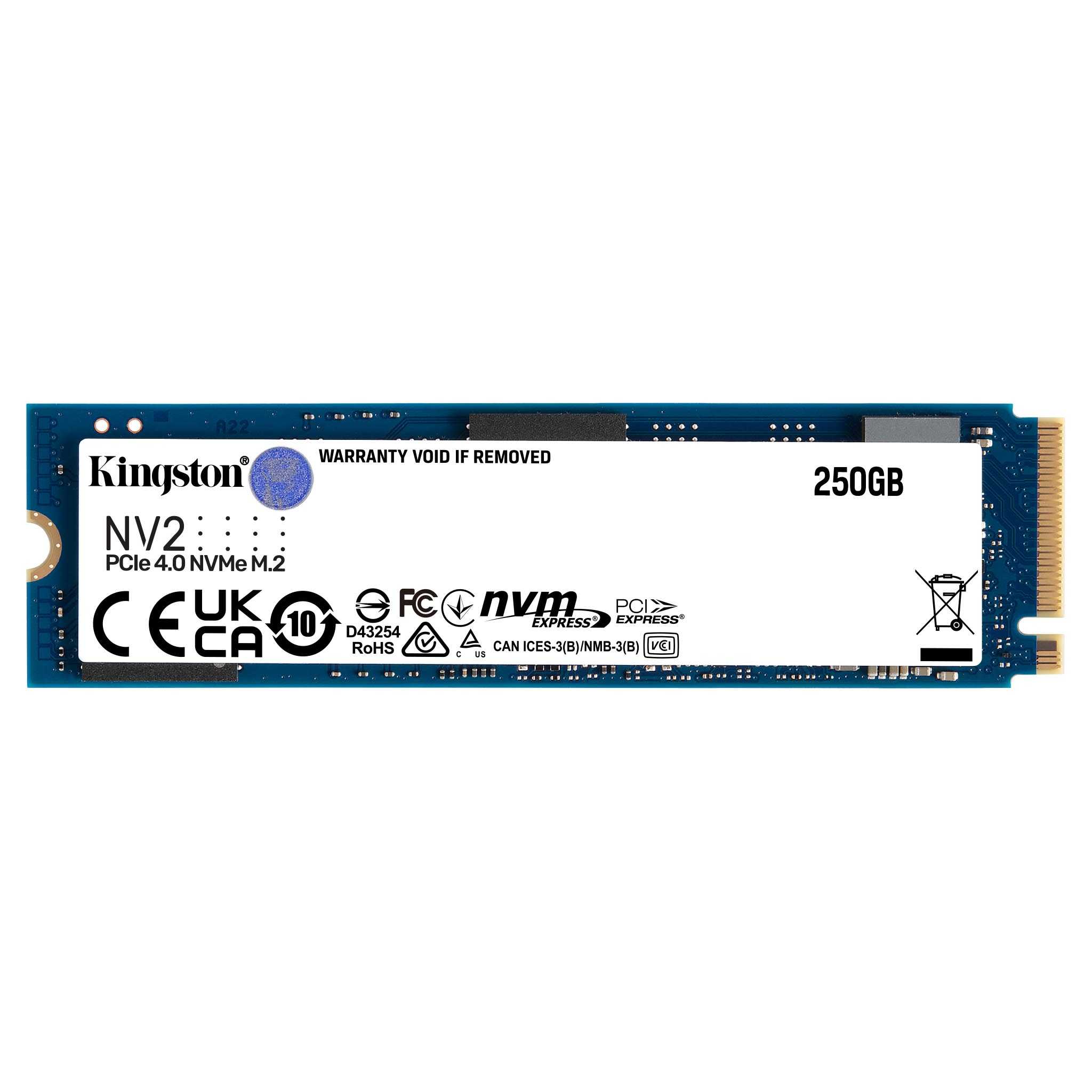 Kingston NV2 250G M.2 2280 NVMe Internal SSD | PCIe 4.0 Gen 4x4 | Up to 3000 MB/s | SNV2S/250G - Star Light Kuwait