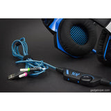 Kotion Each Wired Over the Ear Headsets with Mic & LED - G2000 Edition (Black/Blue)