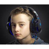 Kotion Each Wired Over the Ear Headsets with Mic & LED - G2000 Edition (Black/Blue)