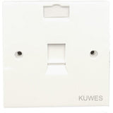 Kuwes Uk Single Outlet Faceplate 86 X 86Mm-Kuwes Faceplate Module-Kuwes-Star Light Kuwait