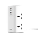 محول طاقة مكتبي متعدد الوظائف LDNIO SC4383 - 70 واط / أبيض