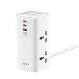 محول طاقة مكتبي متعدد الوظائف LDNIO SC4383 - 70 واط / أبيض