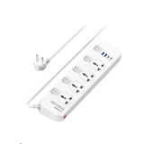 LDNIO SC4408C 4 AC Outlets Universal Power Strip - USB-A / USB-C / White