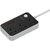 LDNIO SK3469 Extension Power Sockets - USB-C / USB-A / 3 Meter / Black