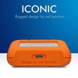LaCie 4TB External Rugged USB-C Portable Hard Drive Up to 130 MB/s Includes 2-Years Data Recovery Services For PC & Mac
