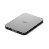 محرك أقراص LaCie المحمول - 4 تيرابايت / USB 3.2 الجيل الأول / النوع C / فضي تيتانيوم / قرص صلب خارجي