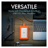 LaCie Rugged portable - 5TB / 5.0 Gbps / USB 3.1 Gen 1 / USB-C / External Hard Drive