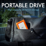 قرص صلب خارجي صغير محمول من LaCie Rugged - سعة 2 تيرابايت / سرعة نقل بيانات 5.0 جيجابت في الثانية / منفذ USB 3.0 / منفذ Type-C