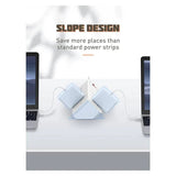 مقبس طاقة Ldnio ذو 10 منافذ - 10 طرق / USB-C / 2 متر / أبيض - قطعتان