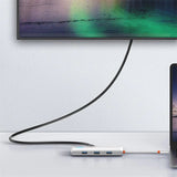 محول Ldnio 5 في 1 من النوع C بدقة 4K HD باللون الأسود