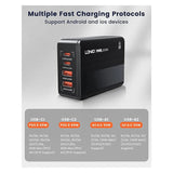 شاحن مكتبي فائق السرعة Ldnio A4808Q بقوة 65 واط - منفذ USB-C / طول الكابل 1.5 متر / أسود