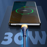 كابل Ldnio LS802 المصنوع من سبائك الألومنيوم، كابل بيانات وشحن سريع بقدرة 30 واط - USB 3.0 إلى Lightning / 2 متر 