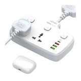 موزع طاقة Ldnio مزود بمقبس USB - ثنائي الاتجاه / USB-A / USB-C / أبيض