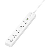 شريط طاقة Ldnio SC5319 مزود بمنافذ شحن USB - 5 منافذ / USB-A / USB-C / 2500 واط / أبيض