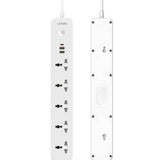 شريط طاقة Ldnio SC5319 مزود بمنافذ شحن USB - 5 منافذ / USB-A / USB-C / 2500 واط / أبيض