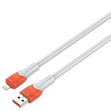 كابل بيانات Ldnio سميك من مادة TPE - USB 3.0 إلى Lightning / 30 واط / 4 أمتار - LS604