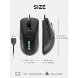Lenovo M300s RGB Gaming Mouse Ultra Lightweight, Symmetrical Design, 6 Programmable Buttons, 16.8m RGB Logo, Upto 8000 DPI - Black