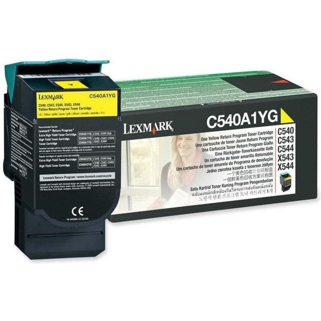 Lexmark C540 Yellow (C540A1Yg) Toner Cartridge-Inks And Toners-Lexmark-Star Light Kuwait