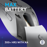 Logitech G309 LightSpeed Wireless/Bluetooth Gaming Mouse Hero 25K 25,600 DPI - White