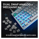 Logitech G512 X 98 Dual Swap TMR Analog / Mechanical Wired Gaming Keyboard Analog Optical Switch With LIGHTSYNC RGB - White