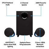 Logitech G560 Lightsync PC Gaming Speakers - USB / 3.5mm / Bluetooth / Black