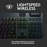 لوحة مفاتيح الألعاب الميكانيكية Logitech G915 LIGHTSPEED - لاسلكية / بإضاءة RGB / صوت نقر