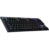 لوحة مفاتيح الألعاب الميكانيكية اللاسلكية Logitech G915 TKL Tenkeylees Light Speed ​​RGB / Clicky - أسود