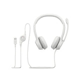 سماعة رأس لوجيتك H390 USB - أبيض