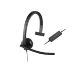 Logitech H570E USB Stereo Headset With Noise-Cancelling Mic - Black