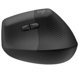 Logitech Lift Vertical Ergonomic Bluetooth/Wireless Mouse, Up to 2 Years Battery Life, For PC & Mac - Graphite
