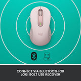 Logitech Signature M650 Wireless BT Mouse (Sixe-S/M)- Rose