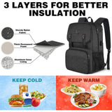 MATEIN Lunch Backpack for Men Insulated Work Backpack with Lunch Compartment USB Charging Port