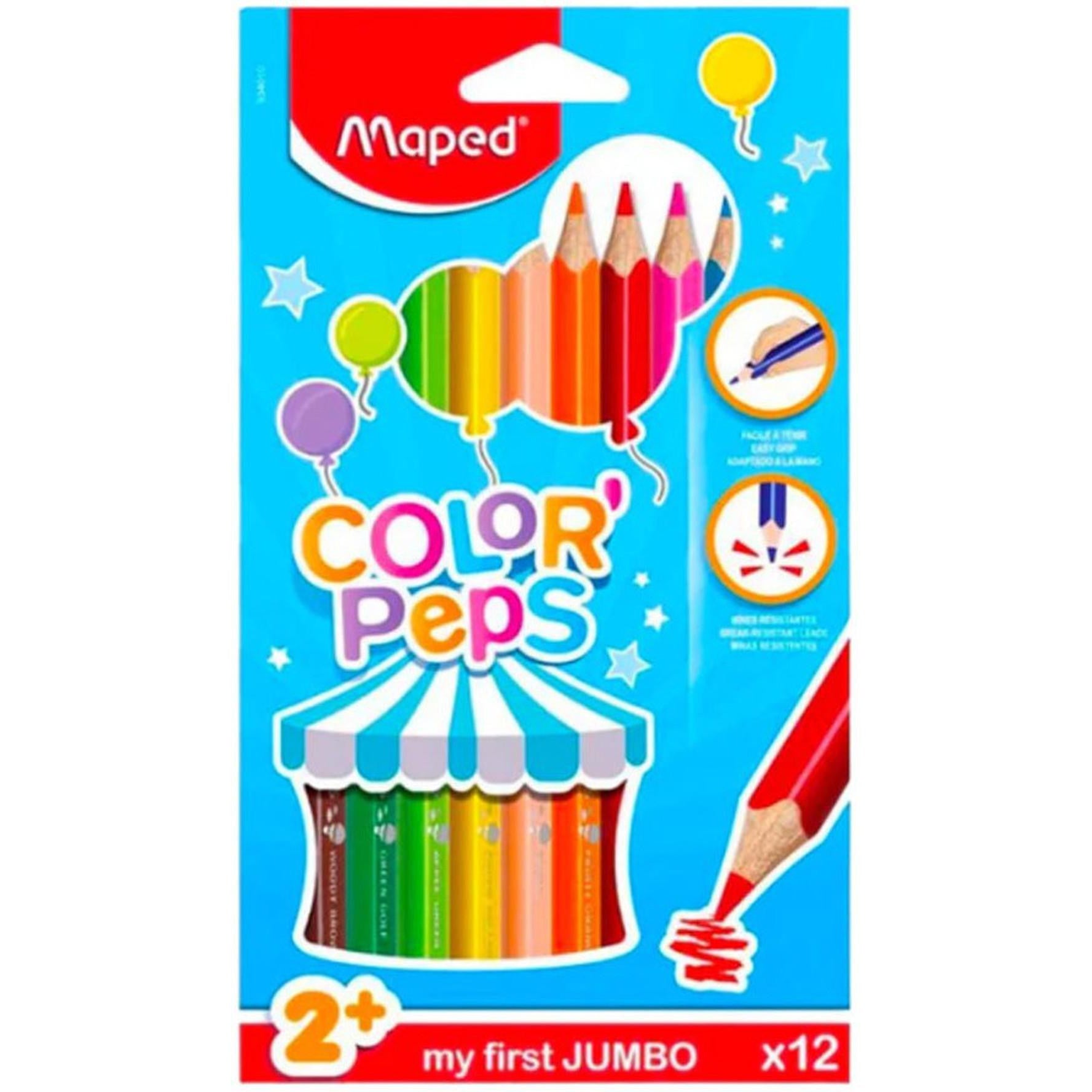 Maped Color Peps My First Jumbo Colored Pencils 12 Colors-Art And Crafts-Maped-Star Light Kuwait