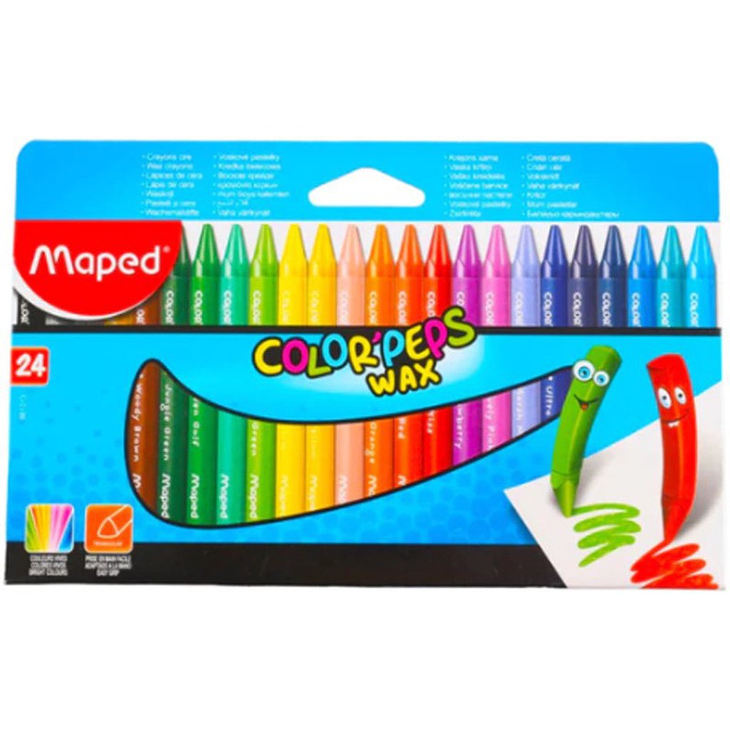 Maped Colorpeps Wax 24 Colors-Drawing And Coloring-Maped-Star Light Kuwait