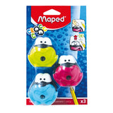 Maped Croc Sharpner, 3 Pcs, Multicolor, MD017719