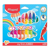 Maped Jumbo Markers 24 Colors-Pens-Maped-Star Light Kuwait