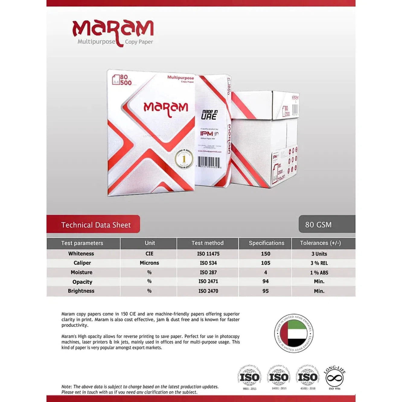 Maram Photocopy A4 Paper Carton-A4 Paper-Maram-Star Light Kuwait