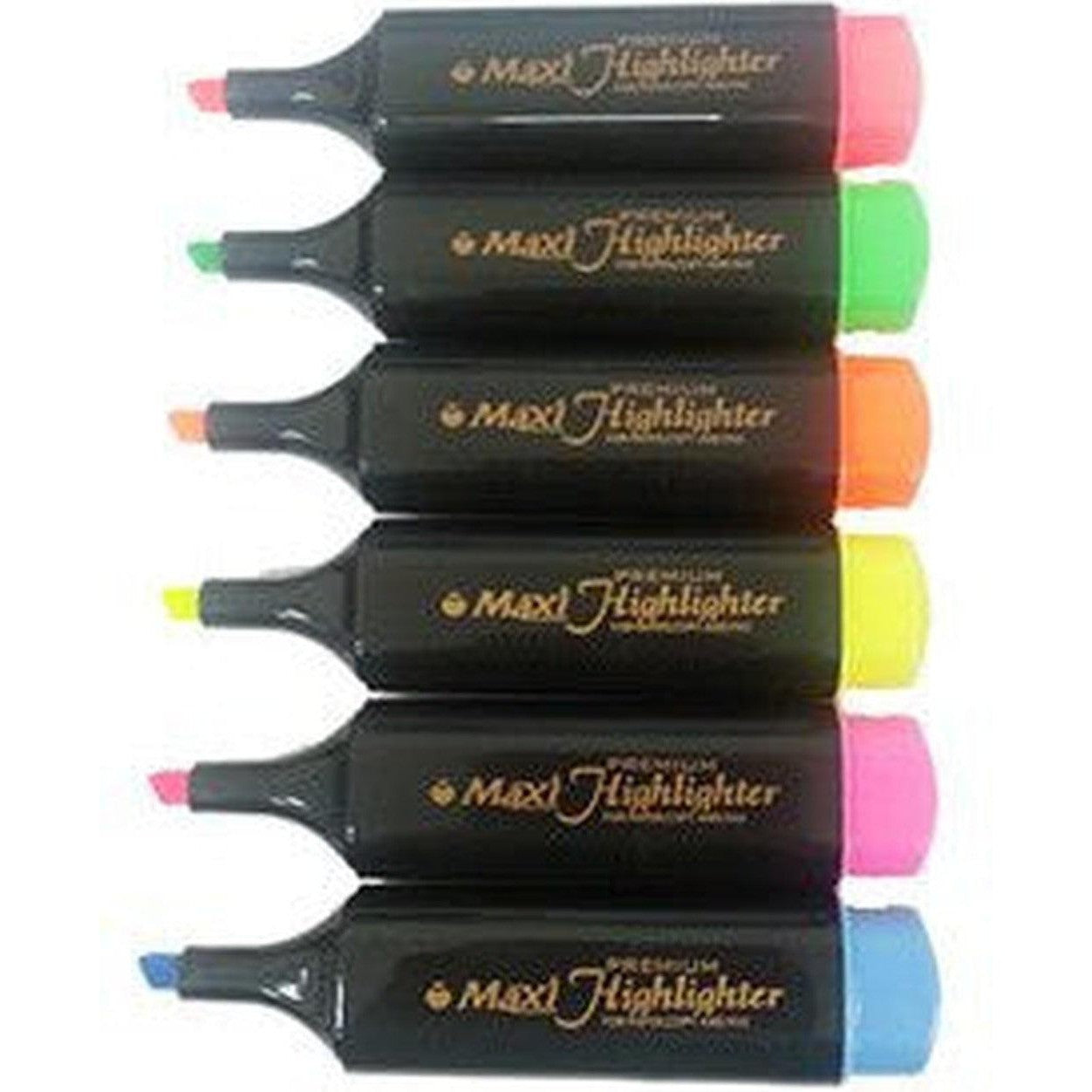 Maxi Highlighter Pen-6 Color Assorted Pack Of 6-Pens-Other-Star Light Kuwait