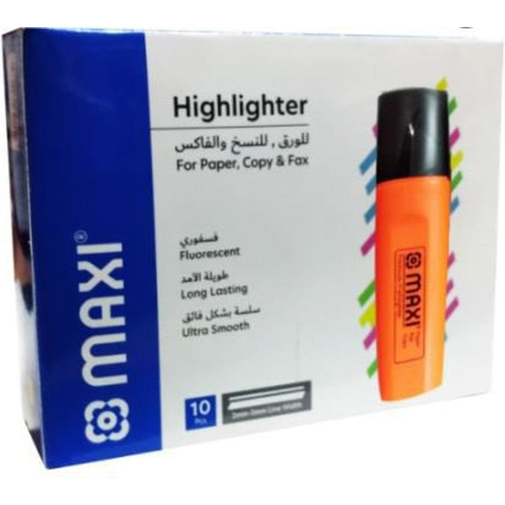 Maxi Highlighter Pen-Pens-Other-Orange-Box-Star Light Kuwait