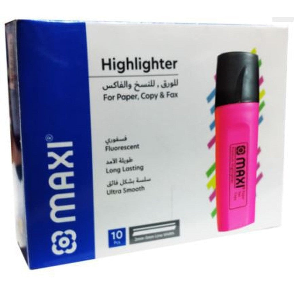 Maxi Highlighter Pen-Pens-Other-Pink-Box-Star Light Kuwait