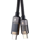 كابل McDodo USB-C إلى USB-C PD – 100 واط، 1.2 متر، إيقاف تشغيل تلقائي (أسود)