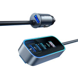 شاحن سيارة ماكدودو بقوة 107 واط، مزود بأربعة منافذ USB ومنفذ Type C وشاشة عرض رقمية