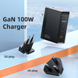 شاحن ماكدودو CH-810 برو 100 واط GaN ثنائي النوع C + USB عالمي (الاتحاد الأوروبي/المملكة المتحدة/الولايات المتحدة)